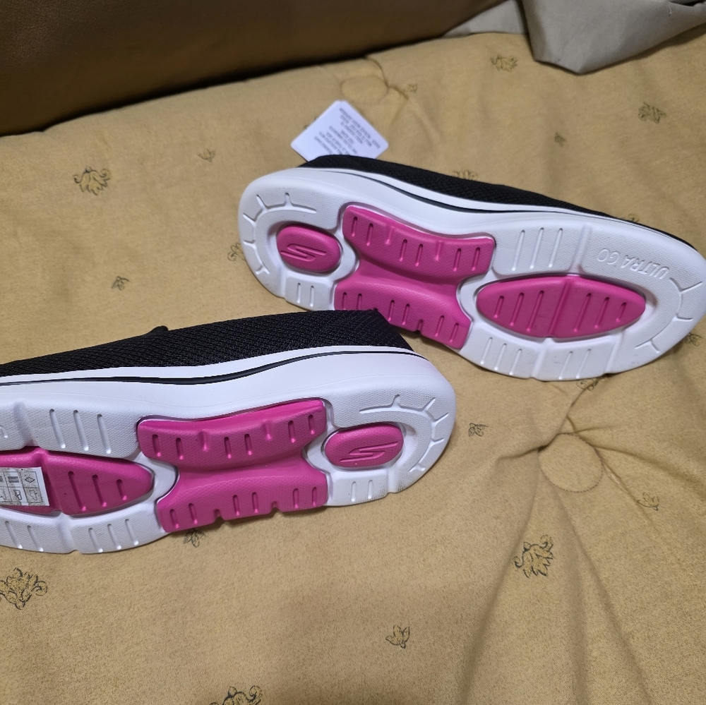 Skechers  Go WALK, Black Slip-On Sneakers - Picture 5 of 13